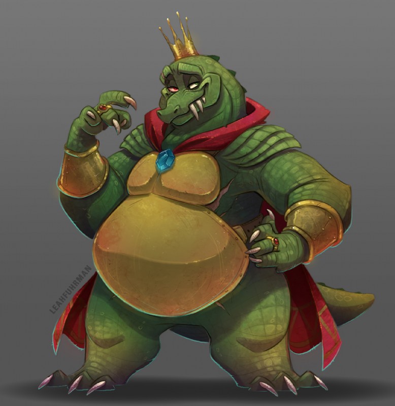 king k. rool (donkey kong (series) and etc) created by pookadoodle