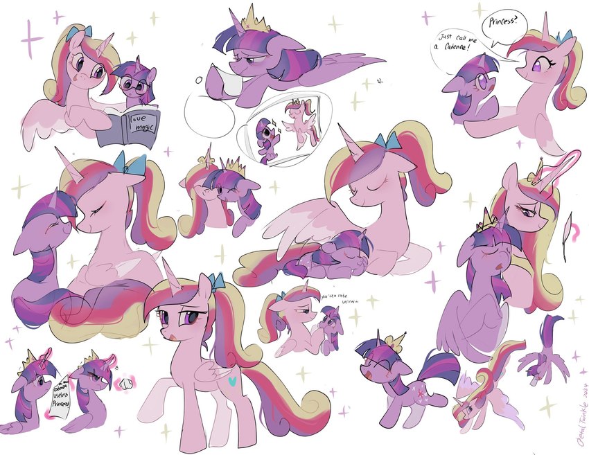 princess cadance and twilight sparkle (friendship is magic and etc) created by petaltwinkle