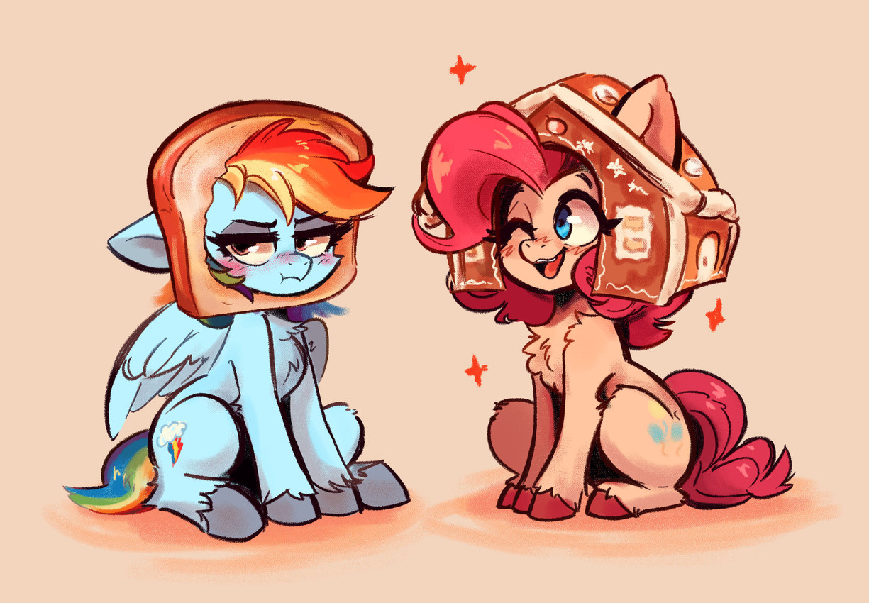 pinkie pie and rainbow dash (friendship is magic and etc) created by polnocnykot