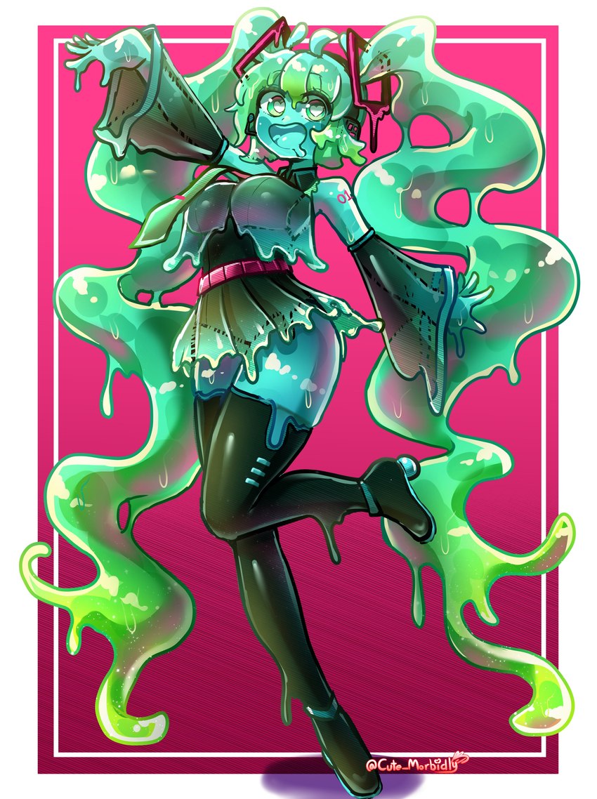 hatsune miku (vocaloid) created by morbidlycutecrunch