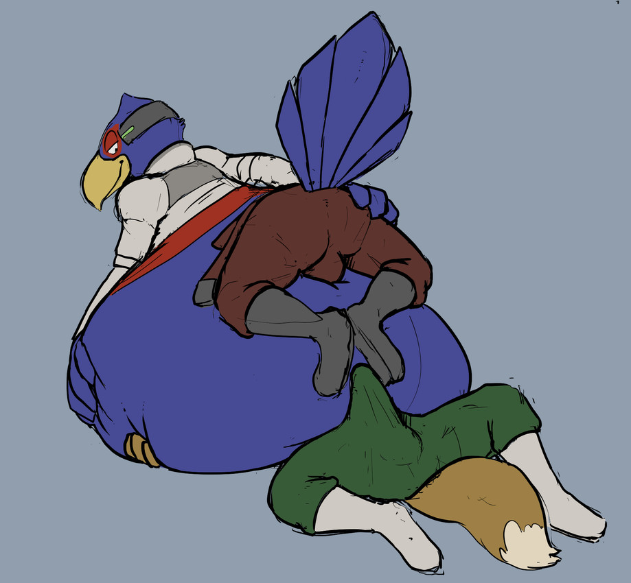 falco lombardi and fox mccloud (nintendo and etc) created by saphiros