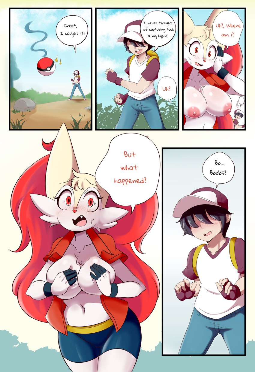 bray and pokemon trainer (nintendo and etc) created by lucyfercomic