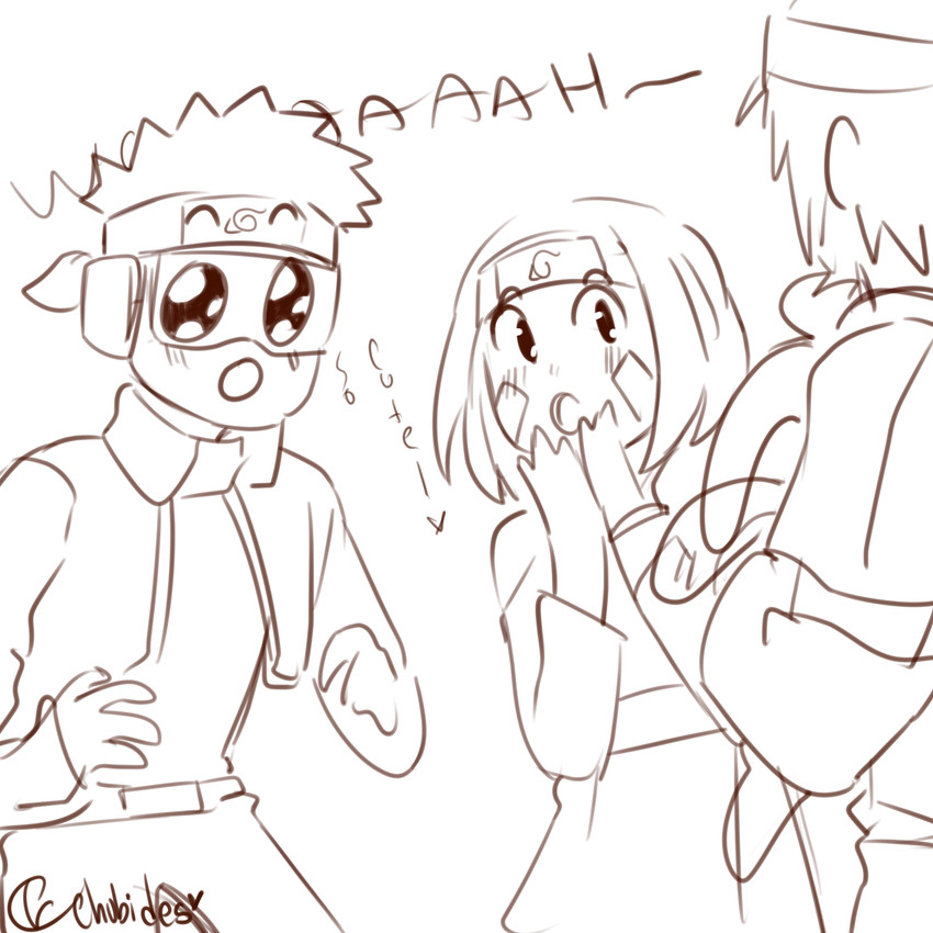 kakashi hatake, obito uchiha, and rin nohara (nintendo and etc) created by chubides