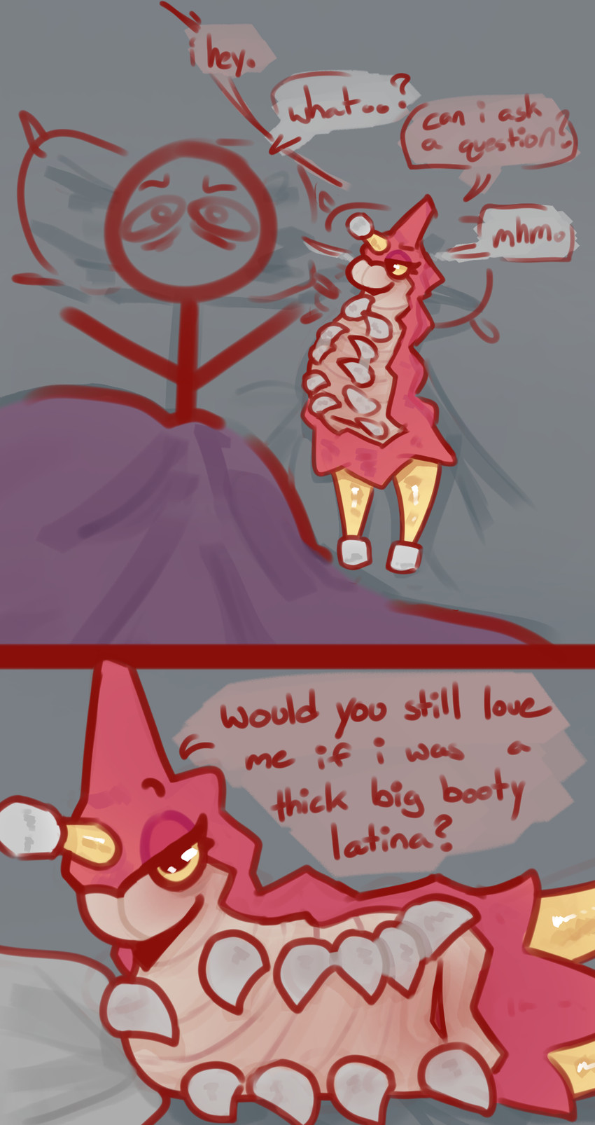 would you still love me if i was a worm (meme) and etc created by xurora