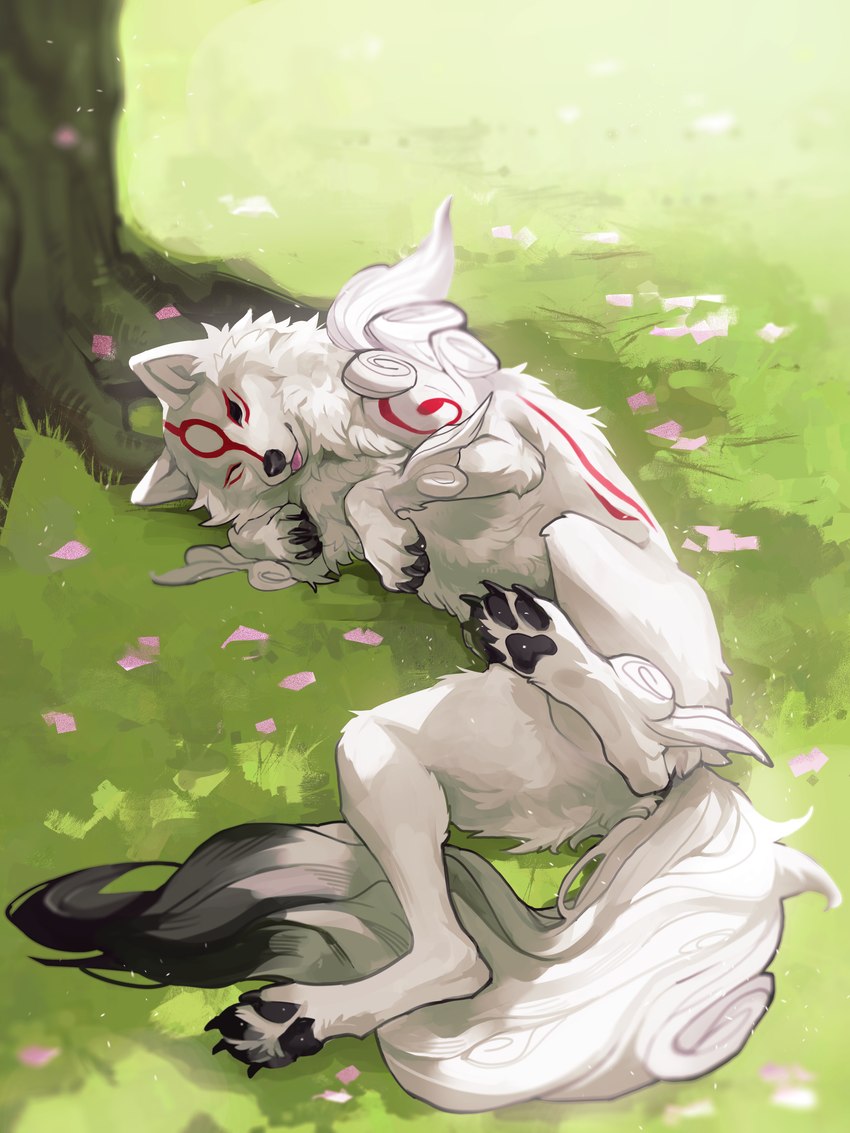 amaterasu (okami (capcom) and etc) created by windwttom