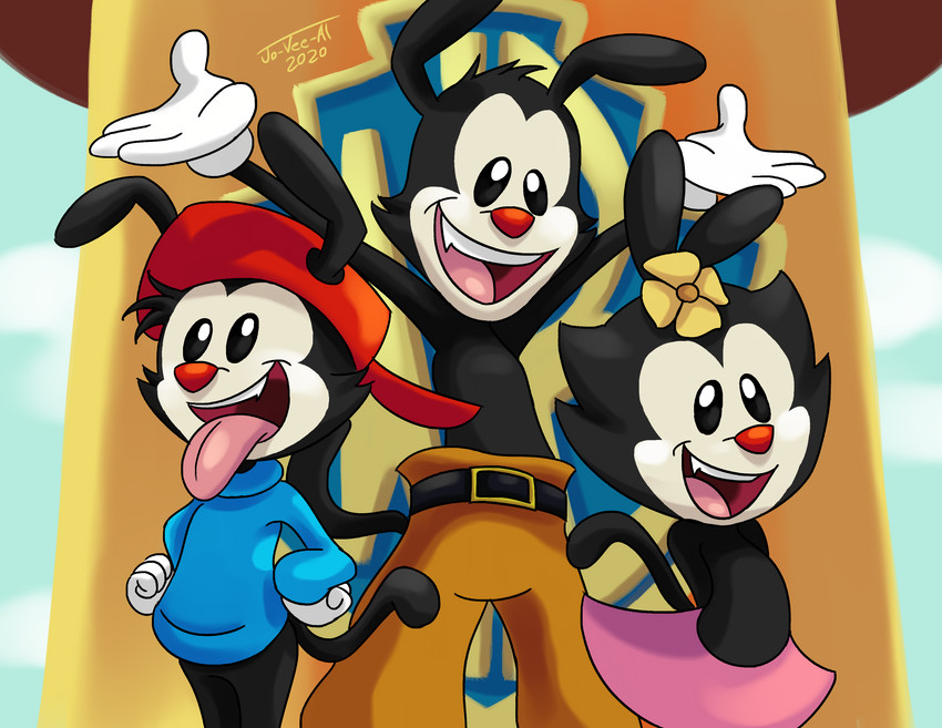 dot warner, wakko warner, and yakko warner (warner brothers and etc) created by jo-vee-al