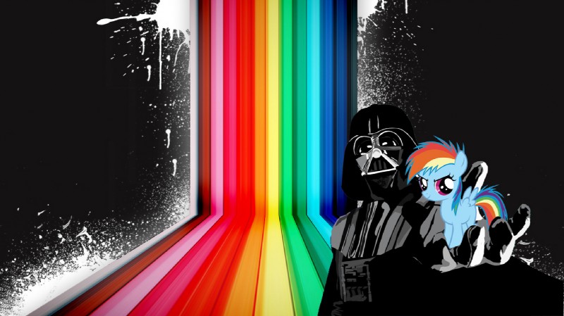 darth vader and rainbow dash (friendship is magic and etc) created by unknown artist