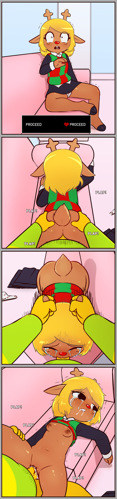 kris dreemurr and noelle holiday (undertale (series) and etc) created by e254e