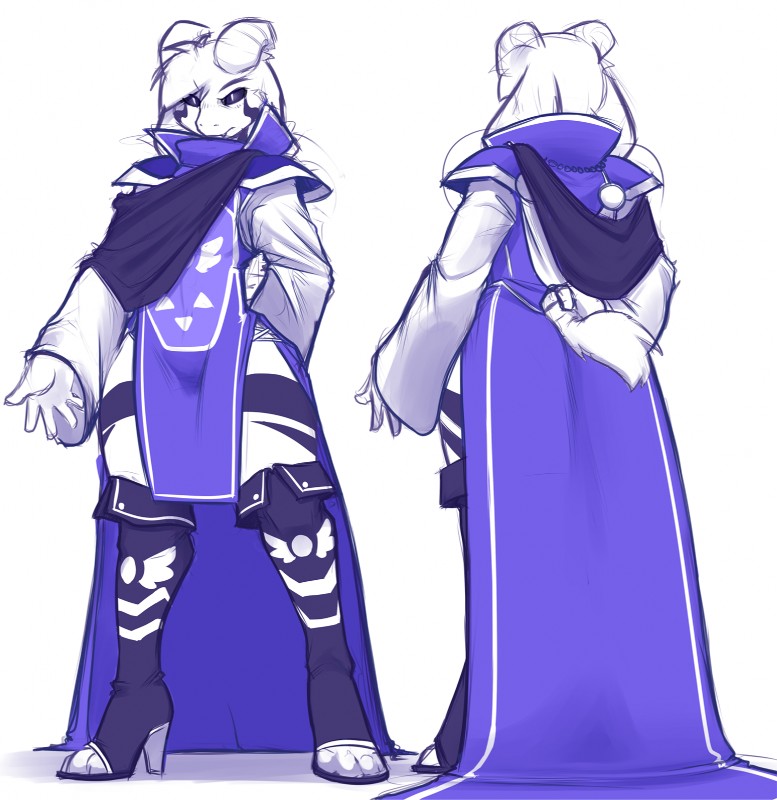 asriel dreemurr (undertale (series) and etc) created by 0r0ch1