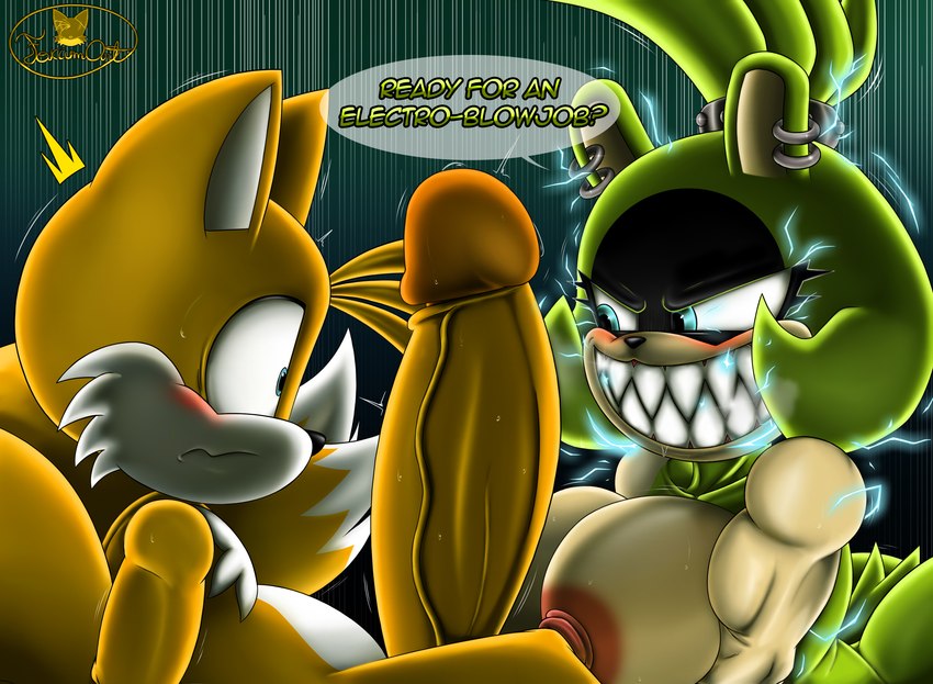 miles prower and surge the tenrec (sonic the hedgehog (comics) and etc) created by foxium