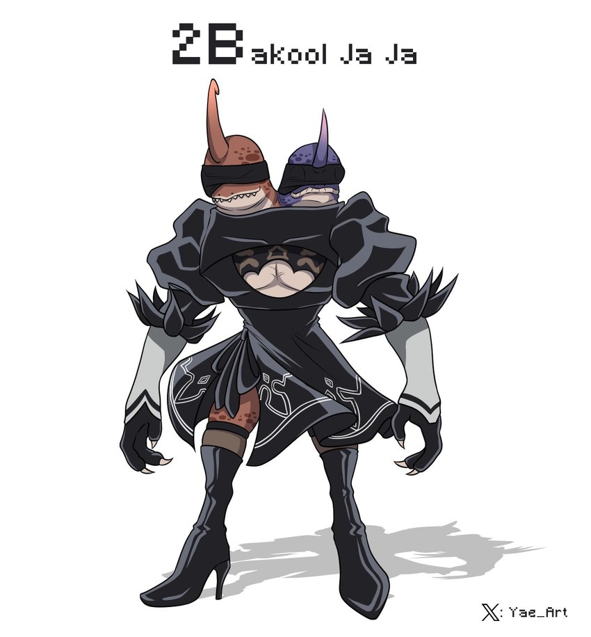 bakool ja ja and yorha 2b (final fantasy xiv: dawntrail and etc)