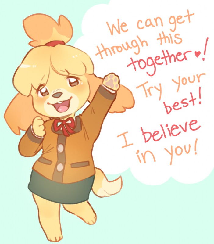 isabelle (animal crossing and etc) created by glacierclear