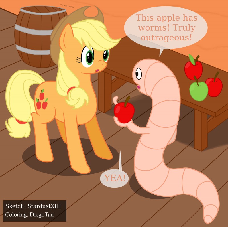 applejack (friendship is magic and etc) created by diegotan and stardustxiii