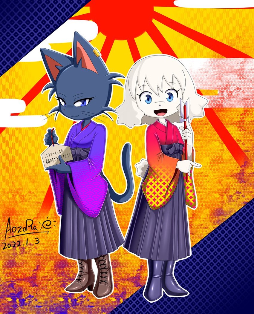 rui nikaido and yuki mitsuya (odd taxi) created by aozora (tasogare aozora)