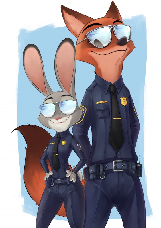 judy hopps and nick wilde (zootopia and etc) created by miburi