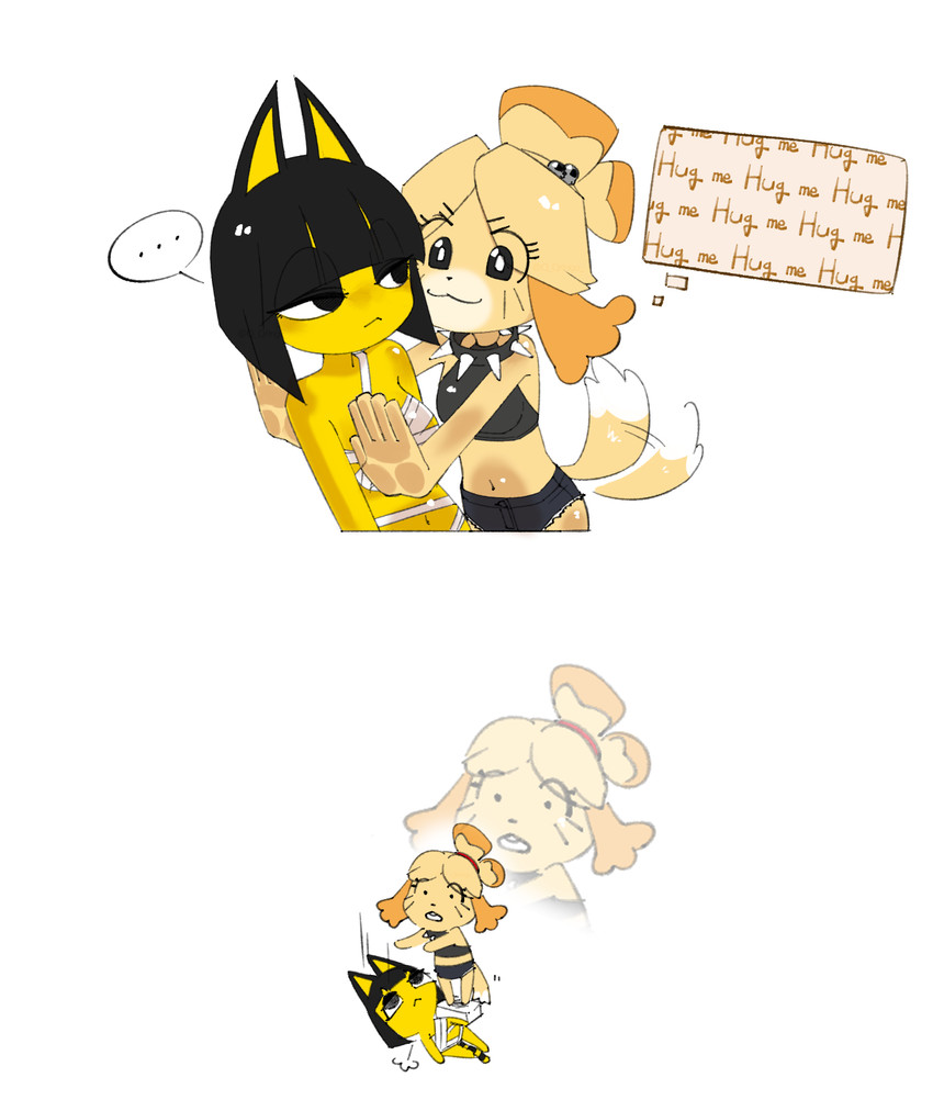 ankha and isabelle (animal crossing and etc) created by q qringo
