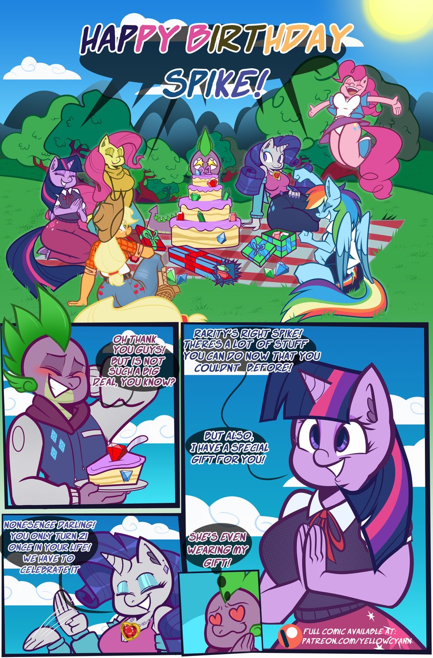 twilight sparkle, rainbow dash, fluttershy, pinkie pie, applejack, and etc (friendship is magic and etc) created by yellowcyann