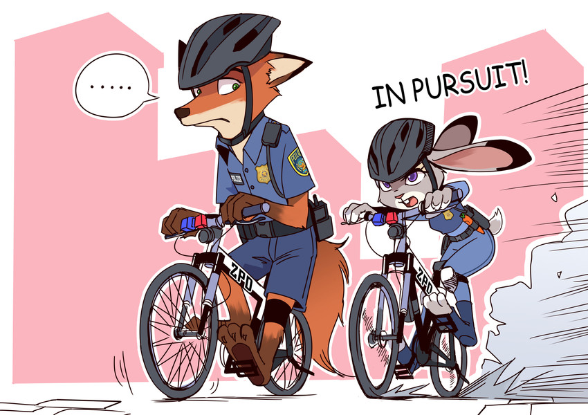 judy hopps and nick wilde (zootopia and etc) created by lleu-momiji