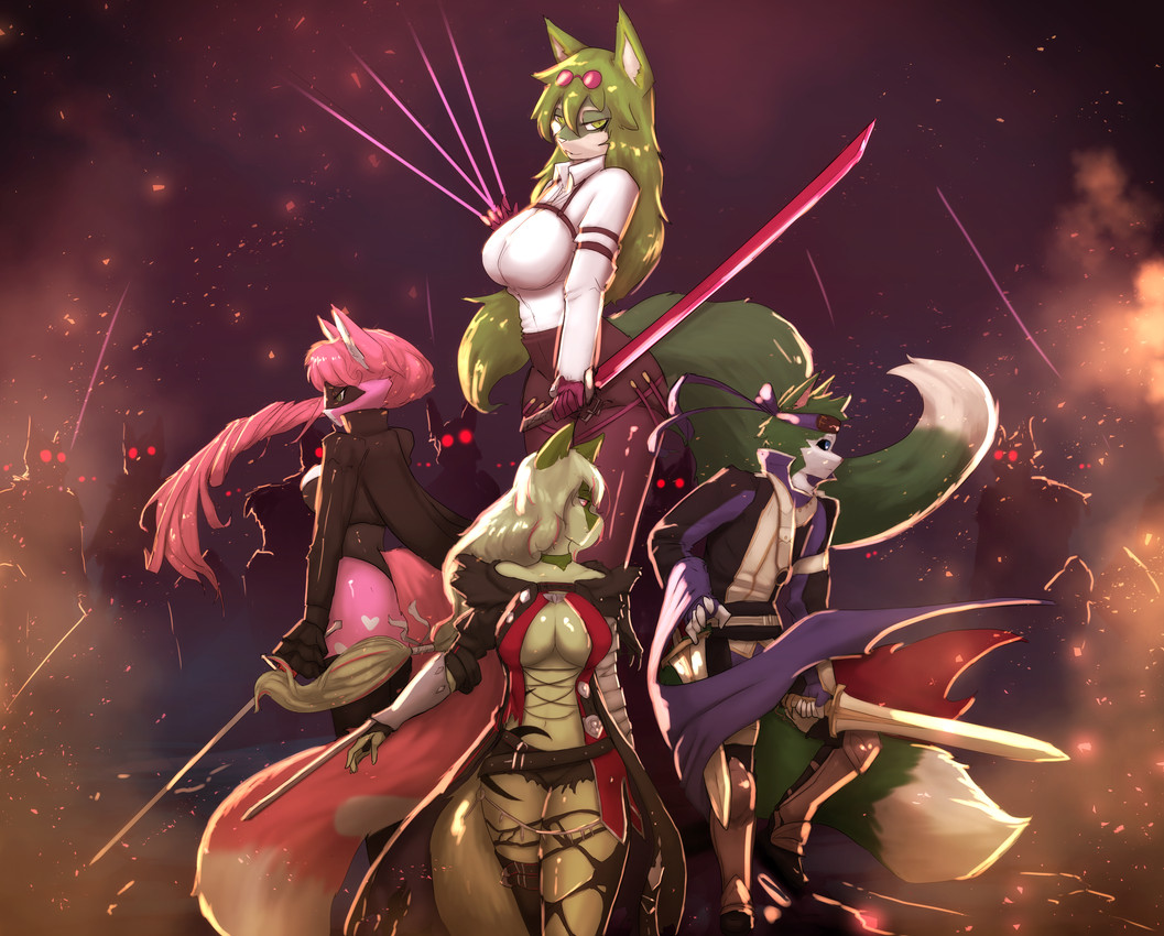 daisy, flora, lily, and shadow (honkai: star rail and etc) created by lizzard sama