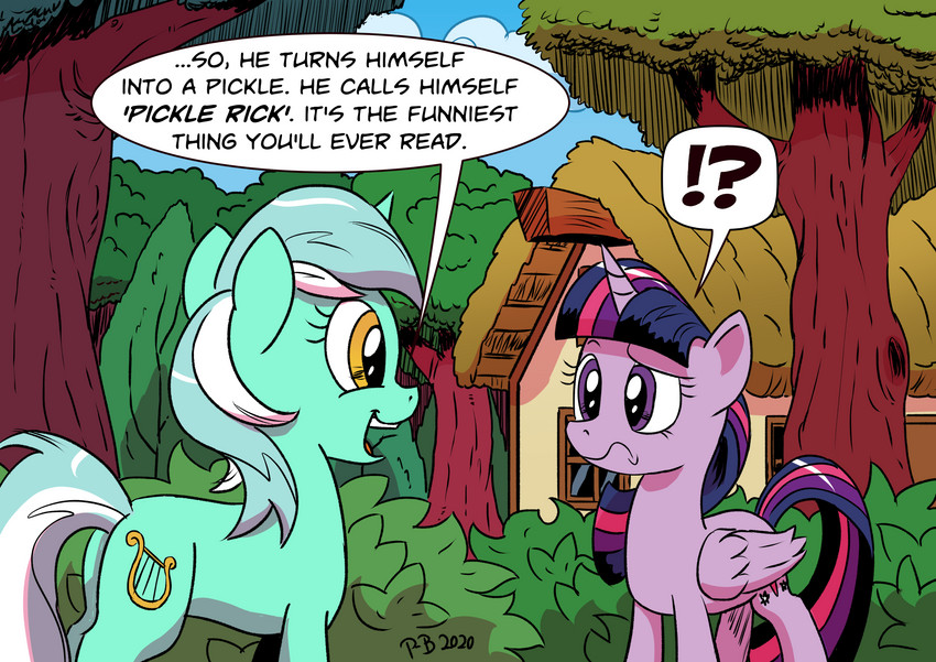 lyra heartstrings and twilight sparkle (friendship is magic and etc) created by pony-berserker