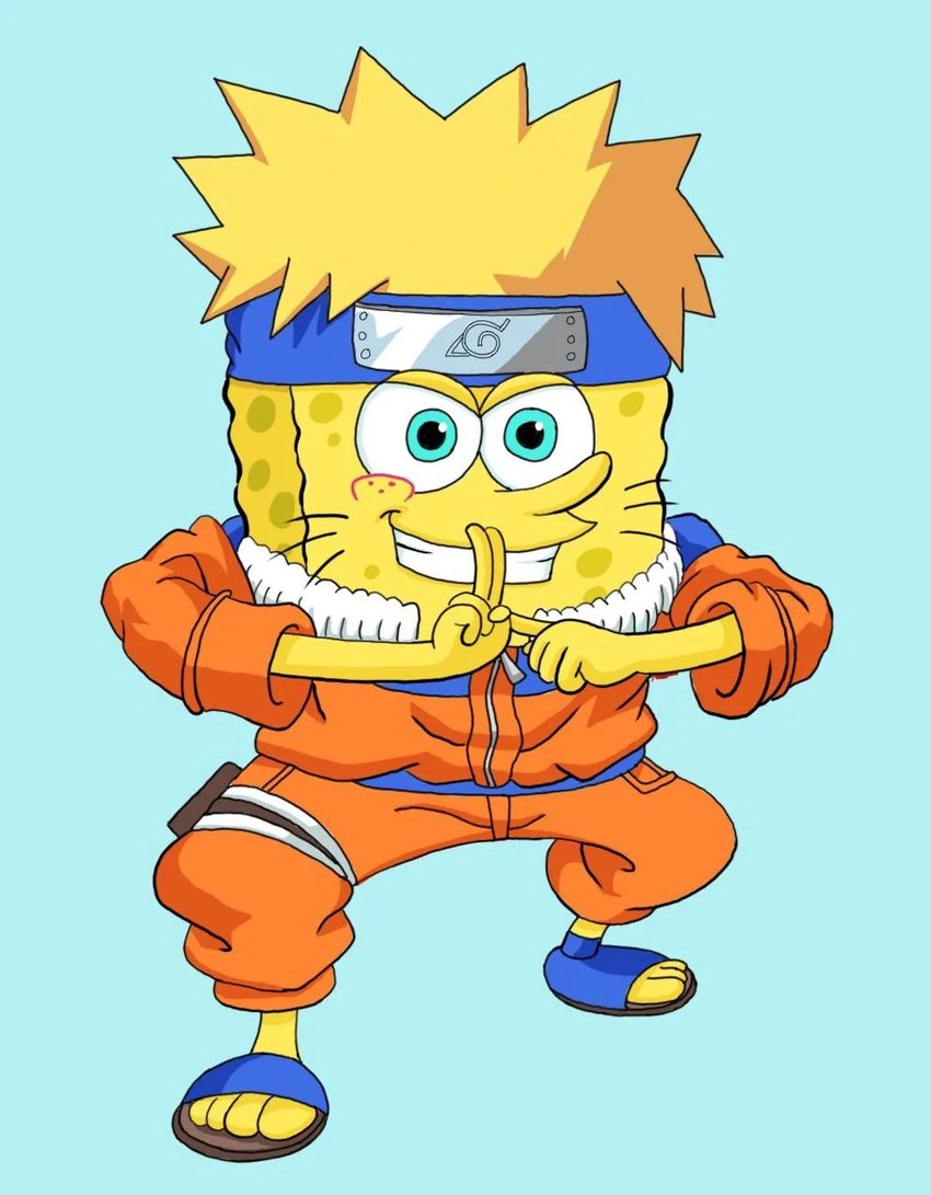 naruto uzumaki and spongebob squarepants (spongebob squarepants and etc)