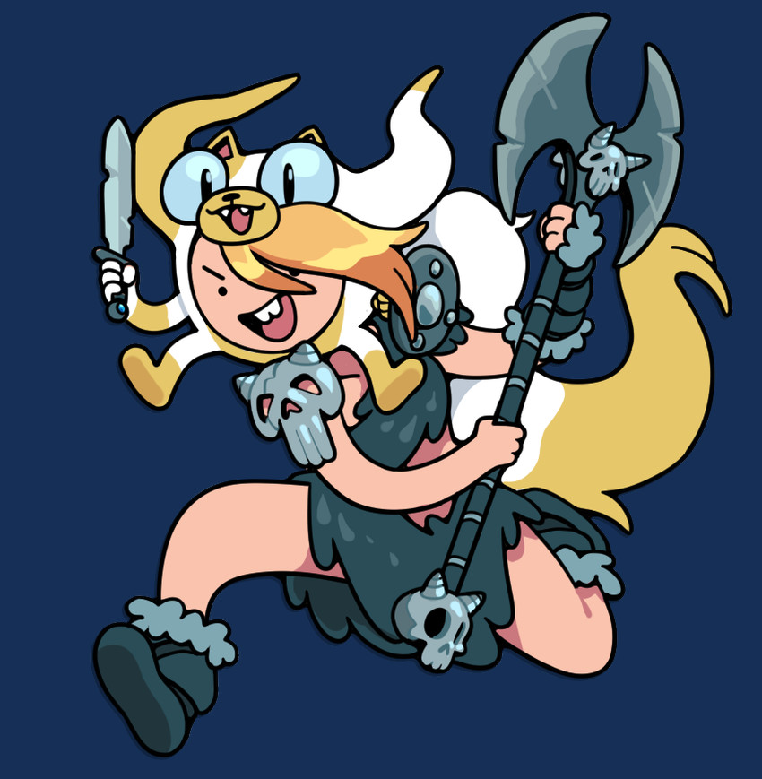 cake the cat and fionna the human (cartoon network and etc) created by discount-supervillain