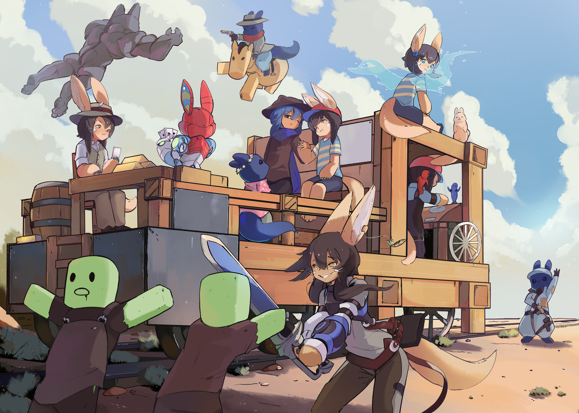 imaginary friend, jiji, alex the narehate, cuddle, jack marston, and etc (dead rails (roblox) and etc) created by maiconsandey