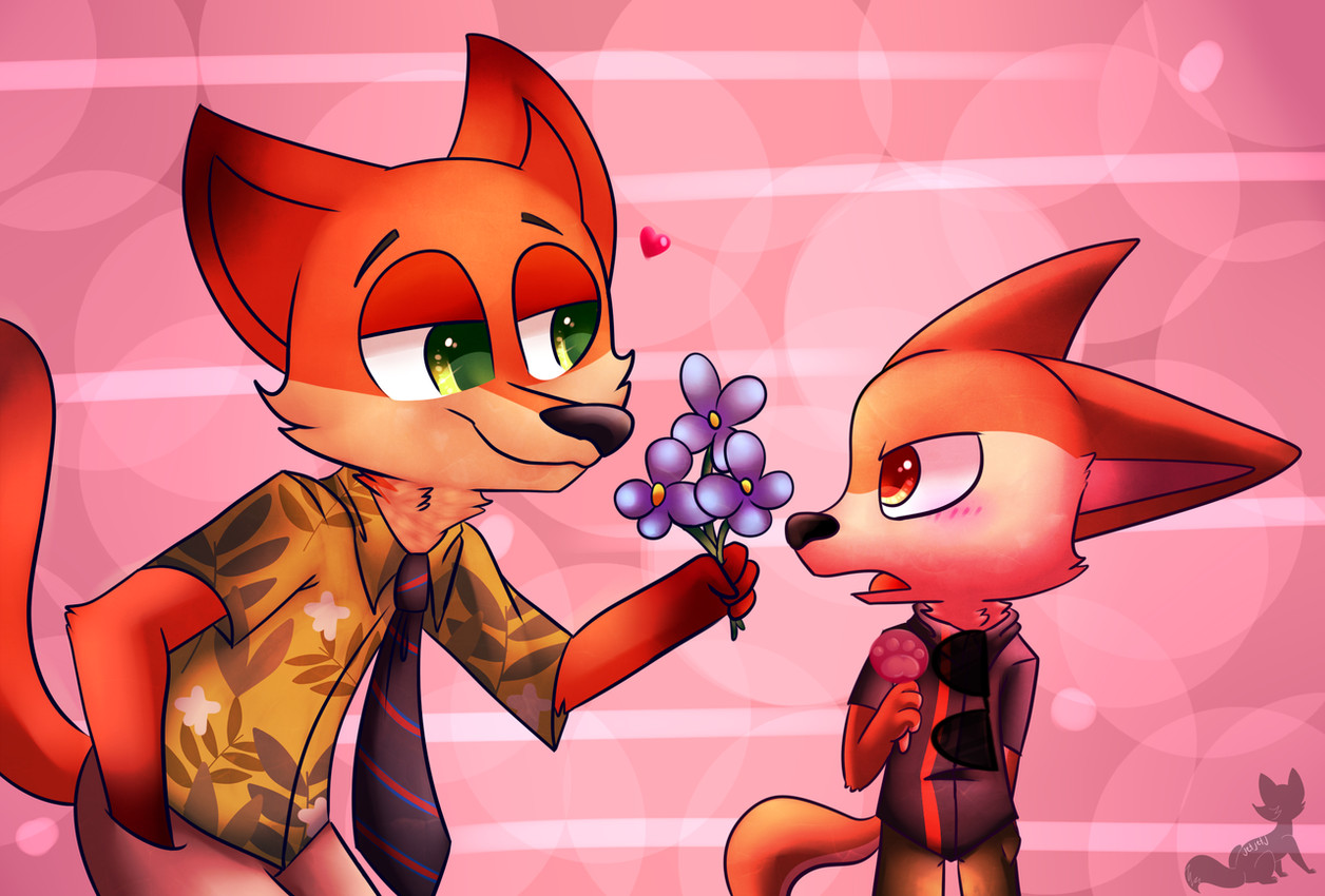 finnick and nick wilde (zootopia and etc) created by jetjetj