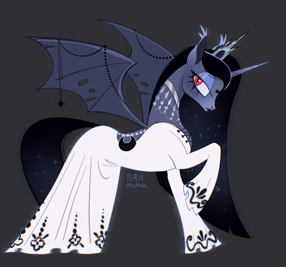 princess luna and vampire luna (my little pony: magic princess and etc) created by peachmichea