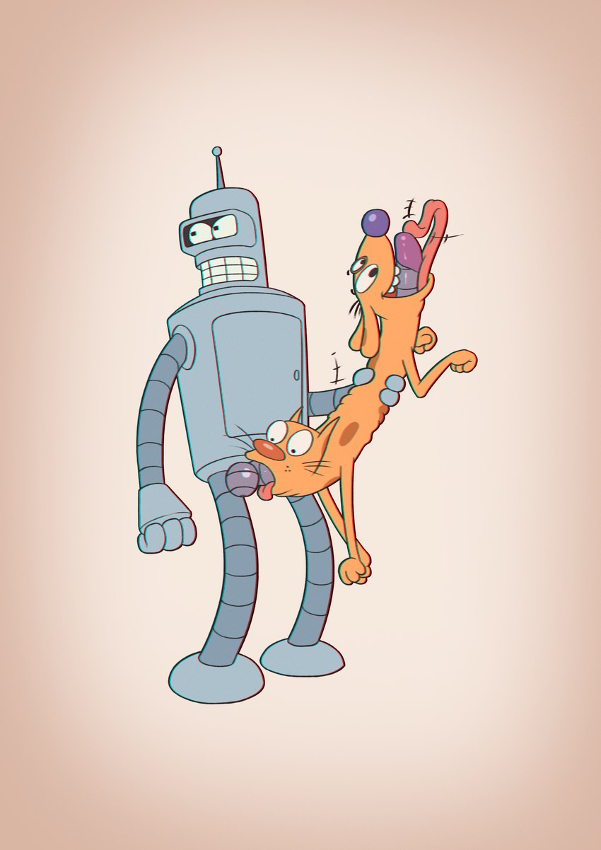 bender bending rodríguez, caninius dog, and felinius cat (catdog (series) and etc) created by minum