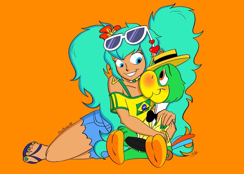 hatsune miku and jose carioca (brazilian miku and etc) created by danthedoodle