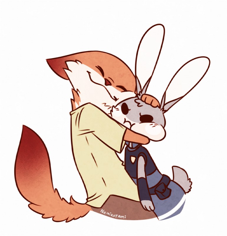 judy hopps and nick wilde (zootopia and etc) created by nemirutami