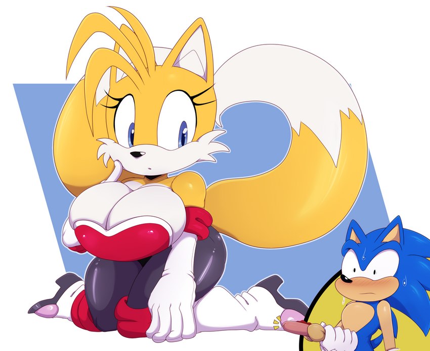 miles prower, rouge the bat, and sonic the hedgehog (sonic the hedgehog (series) and etc) created by bigdon1992