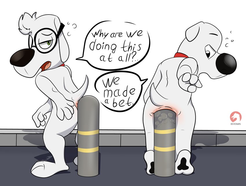 brian griffin and mr. peabody (mr. peabody and sherman and etc) created by osterars