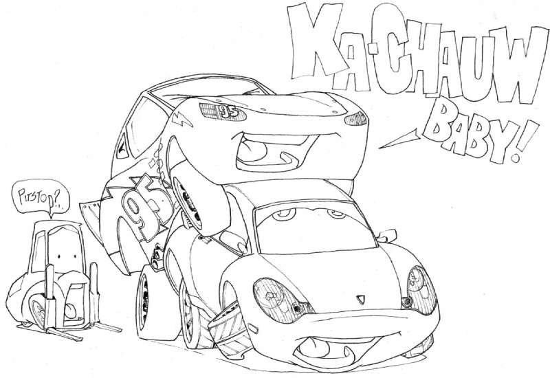 guido, lightning mcqueen, and sally carrera (cars (disney) and etc) created by unknown artist