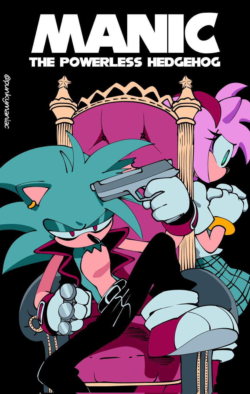 amy rose and manic the hedgehog (sonic the hedgehog (series) and etc) created by quavernsfw