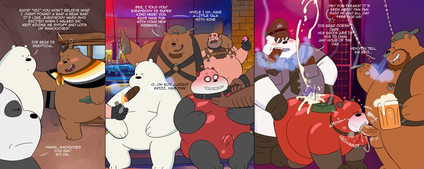 grizzly, ice bear, and panda (cartoon network and etc) created by blazingcheecks