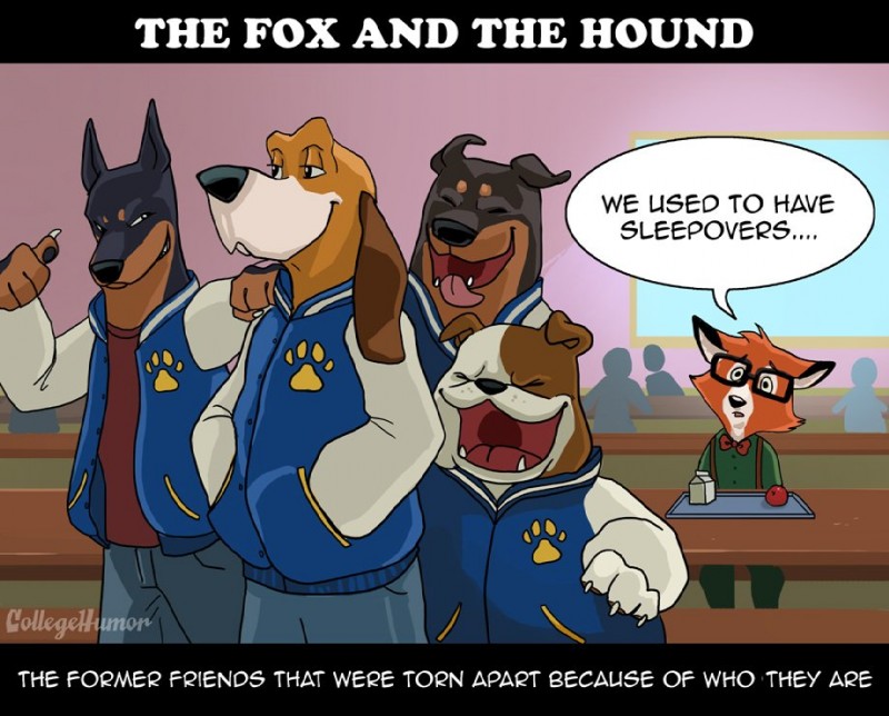 alpha, beta, copper, gamma, and tod (the fox and the hound and etc)