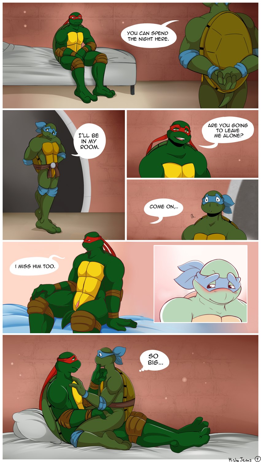 leonardo and raphael (teenage mutant ninja turtles) created by mishajeans