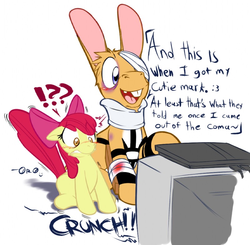 0r0, apple bloom, and jackass (friendship is magic and etc) created by 0r0ch1