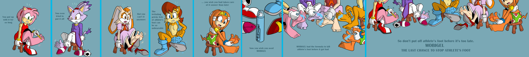 amy rose, blaze the cat, sally acorn, tikal the echidna, and vanilla the rabbit (sonic the hedgehog (series) and etc) created by salmacisreptile