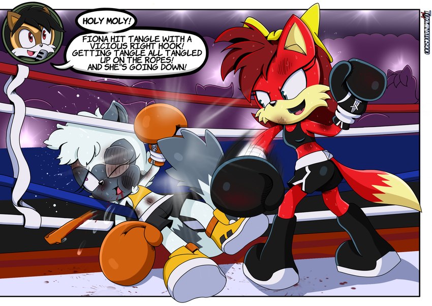 fiona fox and tangle the lemur (sonic the hedgehog (archie) and etc) created by toyminator900