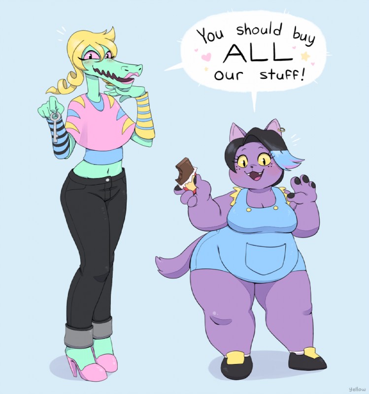 bratty and catty (undertale (series) and etc) created by yellowhellion