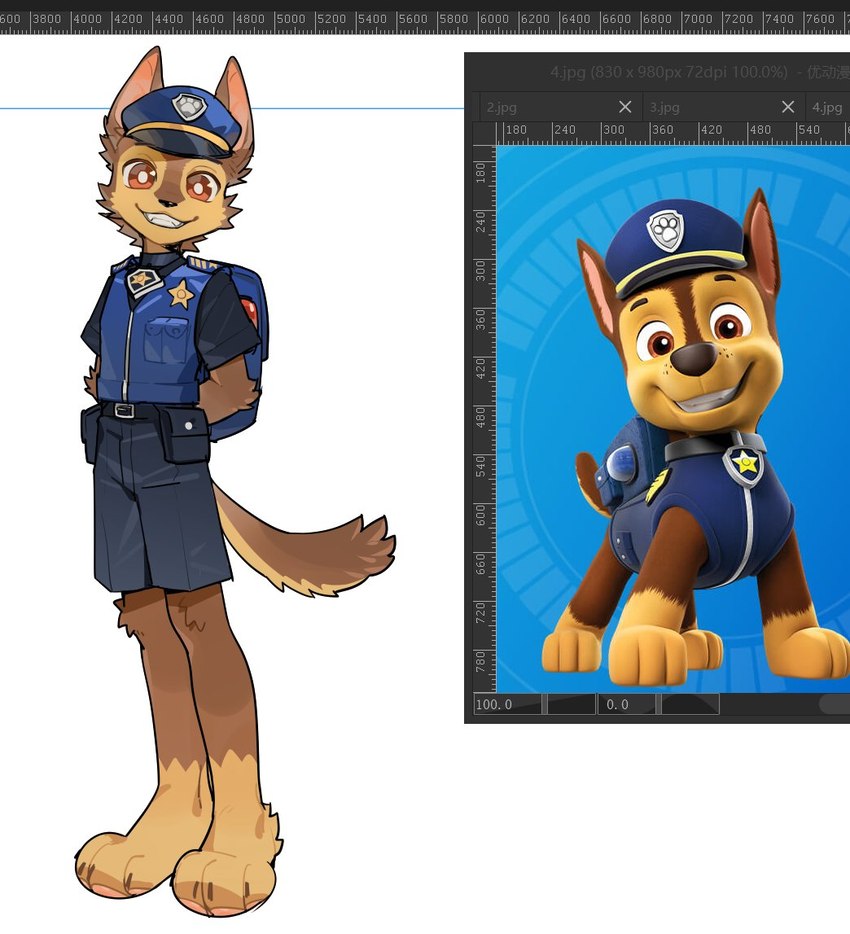 chase (paw patrol) created by rakkasei