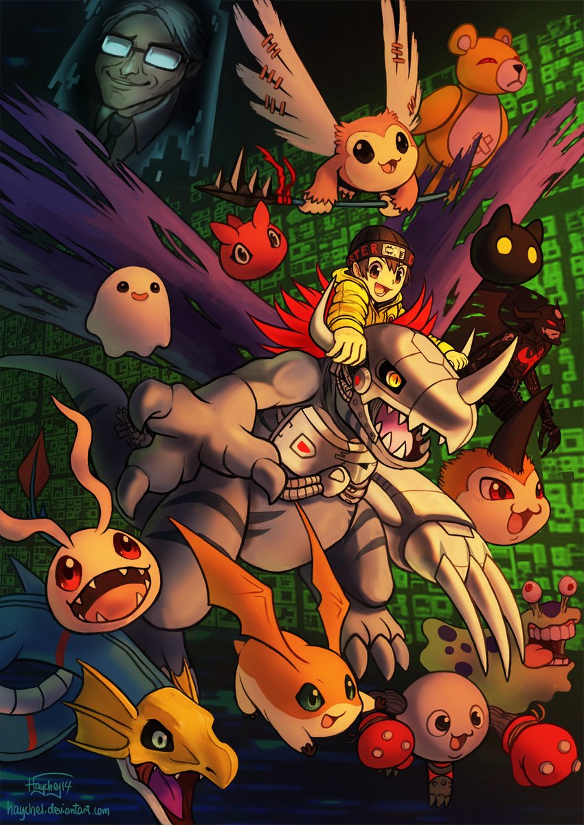 analogman and mameo (digimon world and etc) created by haychel