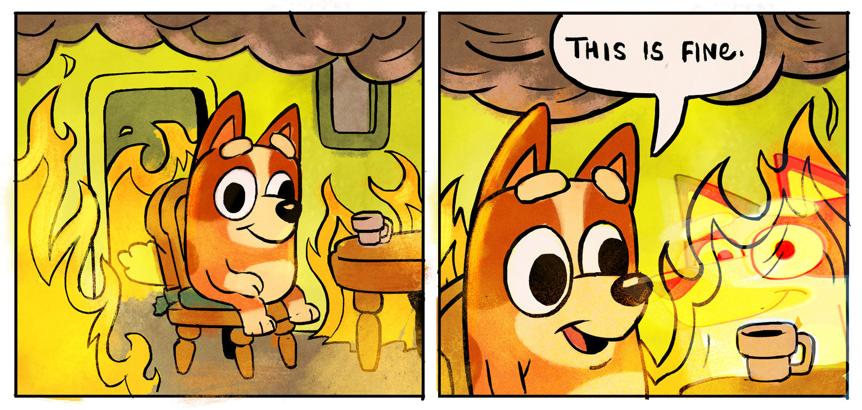 bingo heeler and bluey heeler (bluey (series) and etc) created by costa daniel kassab