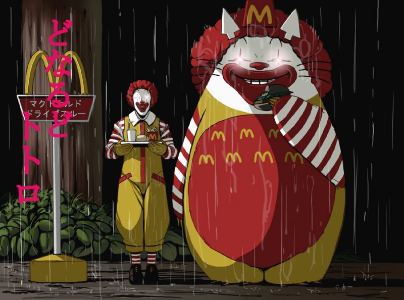 ronald mcdonald and totoro (my neighbor totoro and etc) created by masao