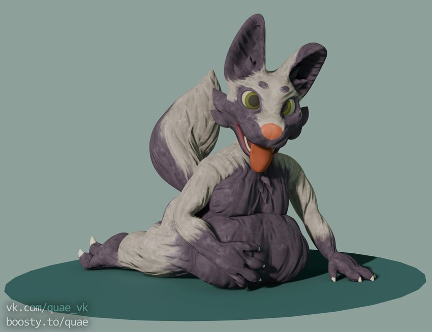 dally the skunk fox (blender eevee) created by questionable aesthetics (artist)