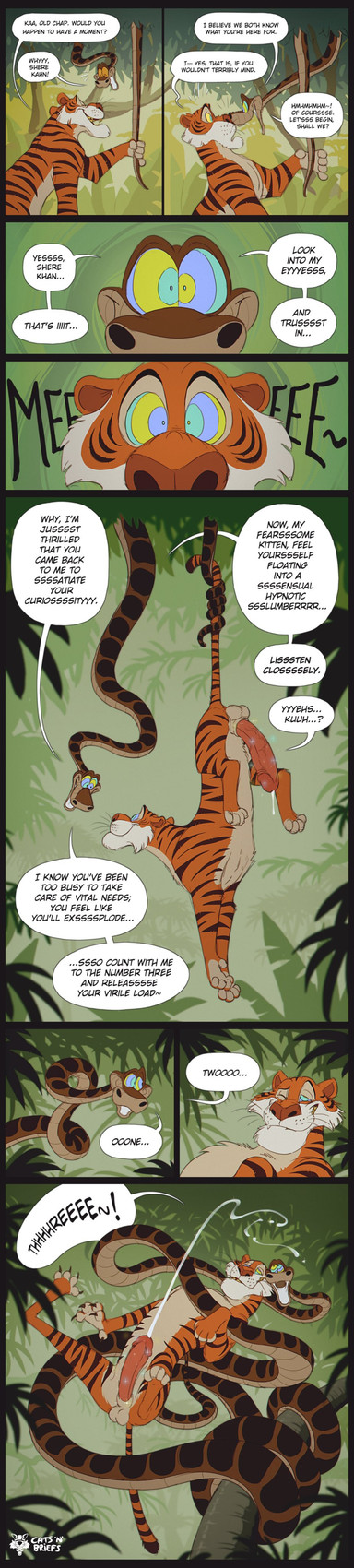 kaa and shere khan (the jungle book) created by catsnbriefs