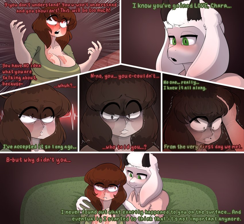 asriel dreemurr and chara (undertale (series) and etc) created by darkynsfw